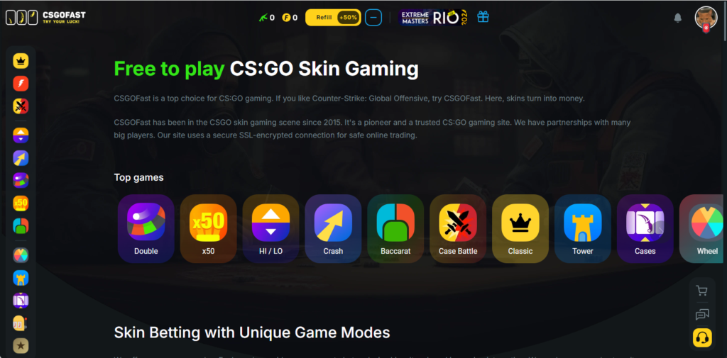 csgofast homepage